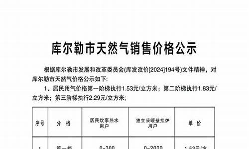 新疆库尔勒天然气价格多少钱一方_库尔勒居民天然气价格多少钱一